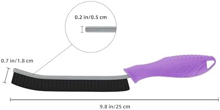 FOOGWEE Hard Bristle Crevice Cleaning Brush - Cleaning Supplies - Grout Cleaning Brushes for Household Use - Crevice Cleaning Tool for Bathroom, Home and Kitchen (3, Purple) - Image 7
