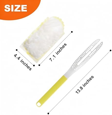 JOYMOOP Disposable Electrostatic Duster for Cleaning, with 2 Handles & 48 Ct Yellow Heavy Duty Refills for Swiffer Feather Duster, Household Cleaning Tool for Electronics, Dusting Furniture, Blinds - Image 2