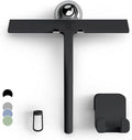GÜTEWERK Silicone Shower Squeegee with 3-in-1 No-Drill Mount, Black, 9'' by G%C3%9CTEWERK