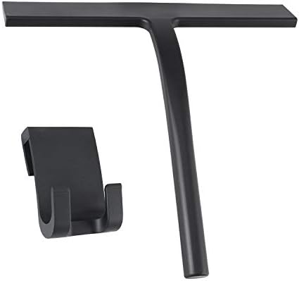 Silicone Shower Squeegee, Black, 9 inch by Unknown
