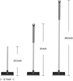 MR.SIGA Floor Scrub Brush with Long Handle, 2 in 1 Scrubber and Squeegee for Cleaning Bathroom, Patio, Garage, Wall, Tile with Stiff Bristles (Pack of 3) - Image 5