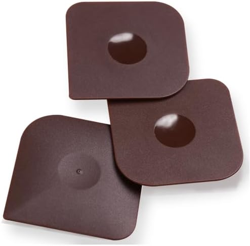 Herda Plastic Pan Pot Dish Food Scraper Tool Set, Nylon Scraper Tool Kitchen, Cast Iron Skillet Cleaner Pan Pot Scrubber, Kitchen Plastic Scrapper Pizza Stone Cleaner Non-Scratch (Brown) by Betterqualitybetterlife