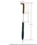 SUNRISE Fryer Brush with Long Handle (Brass with Plastic Handle, L Brush) - Image 2
