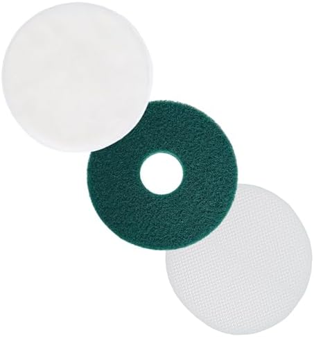 3 Pack 12" Commercial 437.056 Cleaning Orbiter Pad +Microfiber Carpet Bonnet+Floor Buffer Pad for Oreck 550MC Orbiter Floor Machine .Fit Tile, Vinyl Floors -Polishing and Deep Clean by Poweka