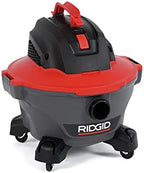 RIDGID 62698 RT0600 NXT 6-Gal. Wet Dry Shop Vacuum with Casters, 4.25 Peak HP Motor, and Pro Locking Hose, Dark Gray and Red - Image 4