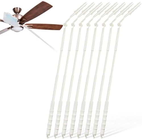 Colingmill 8 Pack Replacement Duster Handles, 3 Ft Extendable, White by Colingmill