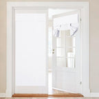 NICETOWN Pure White French Front Door Curtain Adhesive Thermal Insulated Curtain by NICETOWN