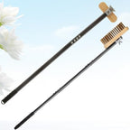 Pizza Oven Brush with Scraper,Grill Brush, Pizza Brush for Pizza Oven, 47.2 Inch Long Handle, Detachable Swivel Head Adjustable for Pizza Oven - Image 4