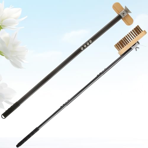 Pizza Oven Brush with Scraper,Grill Brush, Pizza Brush for Pizza Oven, 47.2 Inch Long Handle, Detachable Swivel Head Adjustable for Pizza Oven - Image 4