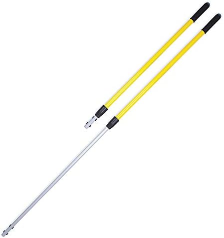 Rubbermaid Commercial Products HYGEN Quick-Connect Adjustable Extension Handle/Pole, Lightweight Cleaning Tool for Floors/Walls/Ceilings/Windows for Janitorial/Residential/Commercial/Business, Yellow by Rubbermaid