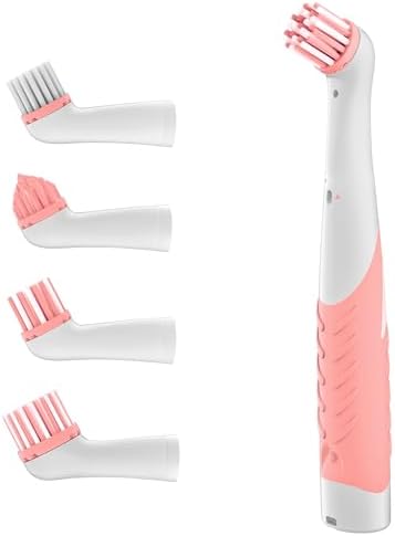 Electric Brush with 4-in-1 Multiple Brush Heads, Cordless Motorized Cleaning Brush for Bathroom, Toilet, Kitchen, Tile, Crevice by Unknown