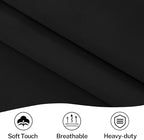 Vatge Front Door Curtains for Glass Window - Blackout Door Curtain Panel with Tieback for Living Room, 1 Panel, W25 x L54, Black - Image 5