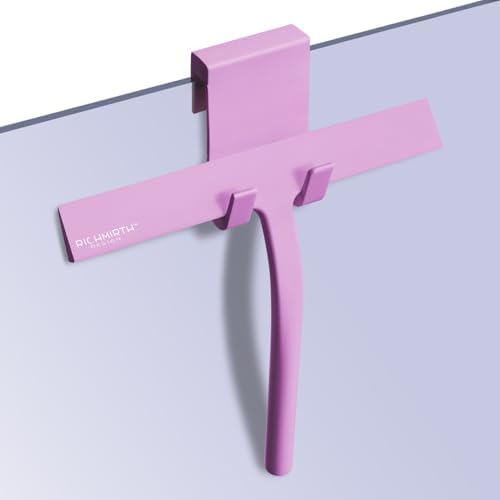 Silicone Rubber Blade Shower Squeegee 9" in Width Window & Car Squeegee - Pink by RICHMIRTH