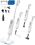 Steam Mop,12-in-1 Handheld Steam Cleaner,Powerful Detachable Steam Mop for Floor Cleaning,360ML Tank,15FT Power Cable,Scrubbing Steam Cleaner,Light White by Unknown