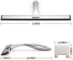 Hiware All-Purpose Shower Squeegee for Shower Doors, Bathroom, Window and Car Glass - Stainless Steel, 12 Inches - Image 2