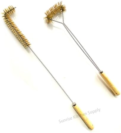 SUNRISE Fryer Brush with Long Handle (Brass, L and Single Brush) - Image 2