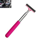 CouTun Car Side Mirror Squeegee, Retractable Car Rearview Mirror Wiper, 38.6in Long Handle Auto Glass Cleaning Tool, Multi-Functional Portable Side Mirror Wiper (Pink) by Unknown