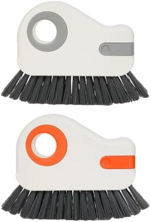2 Pcs 2 in 1 Window Track Cleaner Tool,Crevice Cleaning Brush with Hidden Scraper, Efficient Window Sill Cleaner Tool,Sliding Door Track Cleane for Glass Door Grooves, Home Kitchen Bathroom Cleaning by Unknown