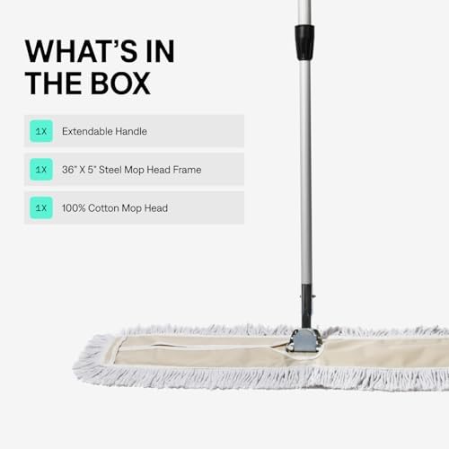 36 Inch Commercial Cotton Dust Mop & Floor Sweeper - Image 3