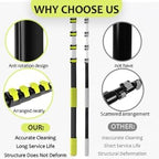 【Upgrade Anti Rotation 】 24ft High Reach Duster Kit,5-18ft Lightweight Aluminum Alloy Extension Rod,7-Piece Set,210° Steering Head Clean Various Angle,for Cleaning Ceiling,High Wall - Image 3