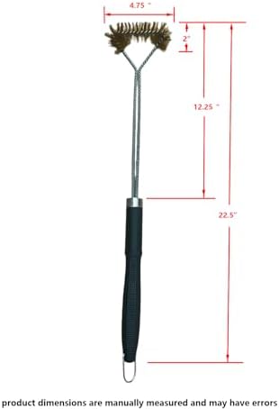 SUNRISE Fryer Brush with Long Handle (Brass with Plastic Handle, Single Brush) - Image 2