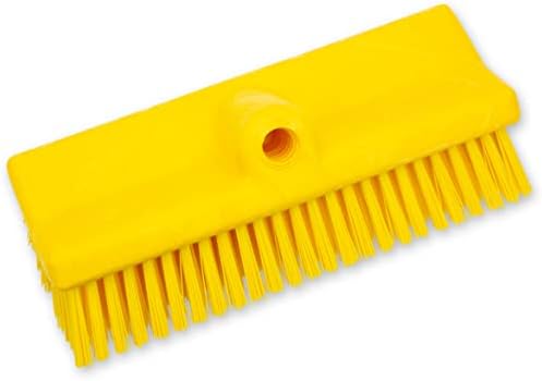 SPARTA 40423EC04 Plastic Floor Scrub Brush, Wall Brush, Equipment Brush with Nonabsorbent Bristles for Industrial Kitchens, Hospitals, Commercial Cleaning, 10 Inches, Yellow - Image 2