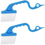 2pcs Hand-held Groove Gap Cleaning Tools Door Window Track Kitchen Cleaning Brushes (Sky Blue) by Rienar