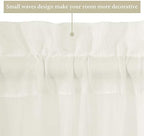 MIULEE Ivory 54 Wide and 72 Inches Length French Door Sheer Curtains - Image 4