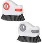 Qianyu 2 PCS Groove Cleaning Brush 2 in 1 Window Track Cleaning Tool Crevice Cleanings Brush Multifunction Hard Bristle with Hidden Scraper Grout Cleaner Grip Brushes for Slid Door Track Window Sill by Unknown