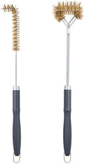 SUNRISE Fryer Brush with Long Handle (Brass with Plastic Handle, L and Double Brush) by Unknown