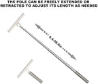 Extendable Shower Squeegee for Glass Doors, Shower Squeegee with 10-Inch Silicone Blade, Telescoping Handle for Windows and Shower Glass, Silver - Image 4