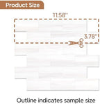 STICKGOO 1/3 Sheet Subway Tile Peel and Stick Backsplash, Star White Marble Look Dolomite Kitchen Backsplash Wall Tile(Only 1/3 Sample) - Image 4
