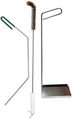 Extra Large 3-Piece Deep Fryer Cleaning Set – 31" Rod & Bristle Brush, Stainless Steel Crumb Scooper, Heat-Resistant to 750°F, Rust-Resistant, Durable, Perfect for Food Service, by FryOilSaver Co by THEFRYOILSAVERCOMPANY