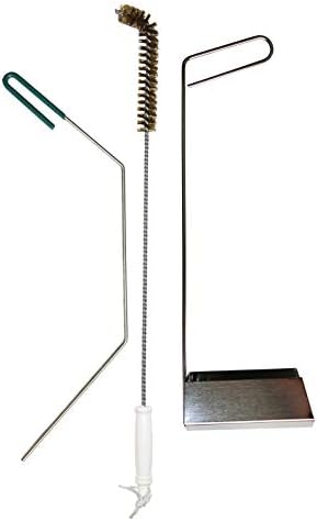 Extra Large 3-Piece Deep Fryer Cleaning Set – 31" Rod & Bristle Brush, Stainless Steel Crumb Scooper, Heat-Resistant to 750°F, Rust-Resistant, Durable, Perfect for Food Service, by FryOilSaver Co by THEFRYOILSAVERCOMPANY