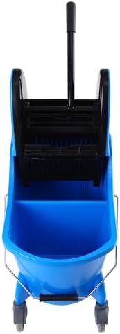 Mop Bucket with Wringer,Mop Bucket Separate Dirty Water for Floor Cleaning,Commercial Mop Buckets on Wheels,Blue - Image 6