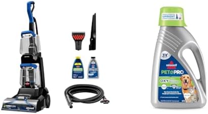 BISSELL TurboClean Pet XL Upright Carpet Cleaner, Upholstery Tough Stain Tool & Formula included, 3746 + Bissell Professional Pet Urine Elimator with Oxy and Febreze Carpet Cleaner Shampoo 48 Ounce by Unknown