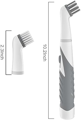 Electric Cleaning Brush with 4 in 1 Multiple Brush Heads, Indoor Household Cordless Motorized Brush for Bathroom Toilet Kitchen Tile Crevice(Grey) - Image 5