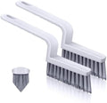 Lumkew Grout Cleaner Brush V Shape, Stiff Grout Cleaning Brushes for Tile Floor, Handheld Grout Scrub Brush Set for Shower, Bathroom, Kitchen, Household Use,2 pcs by Lumkew