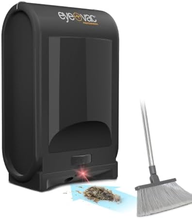 EyeVac Pro Touchless Vacuum Automatic Dustpan - Ultra Fast & Powerful - Great for Sweeping Salon Pet Hair Food Dirt Kitchen, Corded Canister Vacuum, Bagless, Automatic Sensors, 1400 Watt (Black) by EYE-VAC