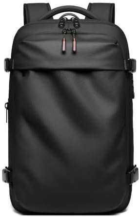 Men Travel Backpack vacuum compression Laptop Backpack Large Capacity Backpack 17 inch Extended Hiking Business backpack (black) - Image 5