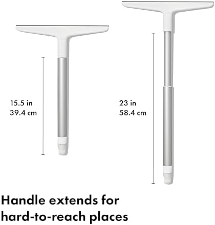 OXO Good Grips Aluminum Extendable Squeegee, Adjustable Shower Squeegee for Glass Doors - Image 3