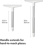 OXO Good Grips Aluminum Extendable Squeegee, Adjustable Shower Squeegee for Glass Doors, 15.5 in/39.4 cm to 23 in/58.4 cm (Pack of 12) - Image 3