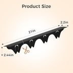 Silicone Stove Gap Covers with Stainless Steel, Oven Gap Filler Seals Gaps Between Stovetop and Counter, Stove Gap Guards Range Trim Kit, Easy to Clean Stove Gap Guard (Black 2 Pack,21") - Image 2