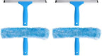 MR.SIGA Professional Window Cleaning Combo - Squeegee & Microfiber Window Scrubber, 10" (Pack of 2) by MRSIGA