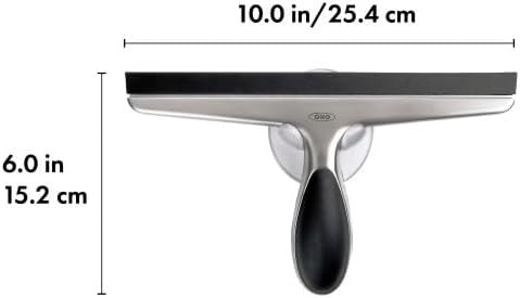 OXO Good Grips Stainless Steel Squeegee - All-Purpose for Bathroom, Glass Shower Doors, Mirrors, Tiles, Countertops and Car Windows - Streak Free - Image 2