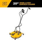 B E Pressure 85.403.011 Whirl-A-Way with Casters, 4000 psi, 180 Degree F Temperature, 8.0 GPM, 20", Yellow - Image 2