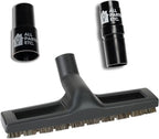 Vacuum Floor Brush Attachment, 12 Inch Brush for 1.25” Vacuum Accessories with Two Adapters for 1 3/8” & 1.5" Compatibility with Shop Vac, Shark, Miele, Bissell, Nutone, & Central Vacs by ALLPARTSETC
