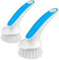 MR.SIGA Pot and Pan Cleaning Brush, Dish Brush for Kitchen, Blue, Pack of 2 by MRSIGA