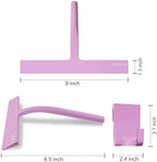 Silicone Rubber Blade Shower Squeegee 9" in Width Window & Car Squeegee - Pink - Image 2