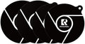 4PCS Induction Cooktop Mat Set, Silicone Fiberglass Magnetic Stove Scratch Protector, Non-Slip Pads Prevent Pot Sliding for Safe Cooking (Black, 2×Dia.7.87" + 2×Dia.9.45") by KitchenRaku